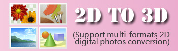 Different formats of 2D photo convert to 3D