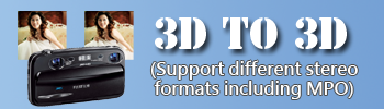 Different formats of 3D photo convert to 3D